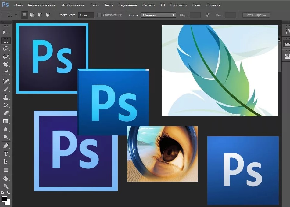 Вводимый в изображение текст в adobe photoshop всегда